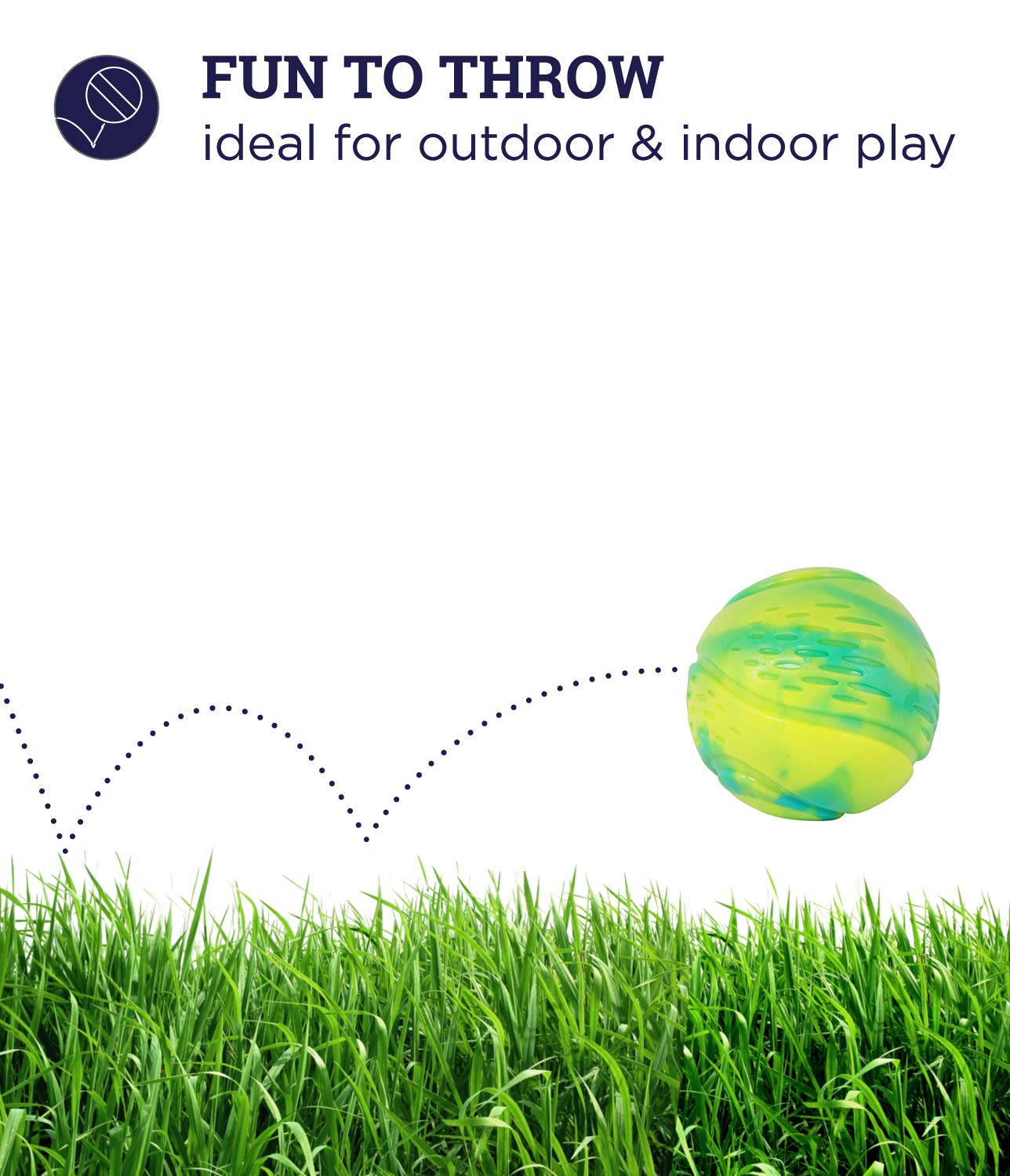 Petstages Grunt N' Punt Tennis Ball