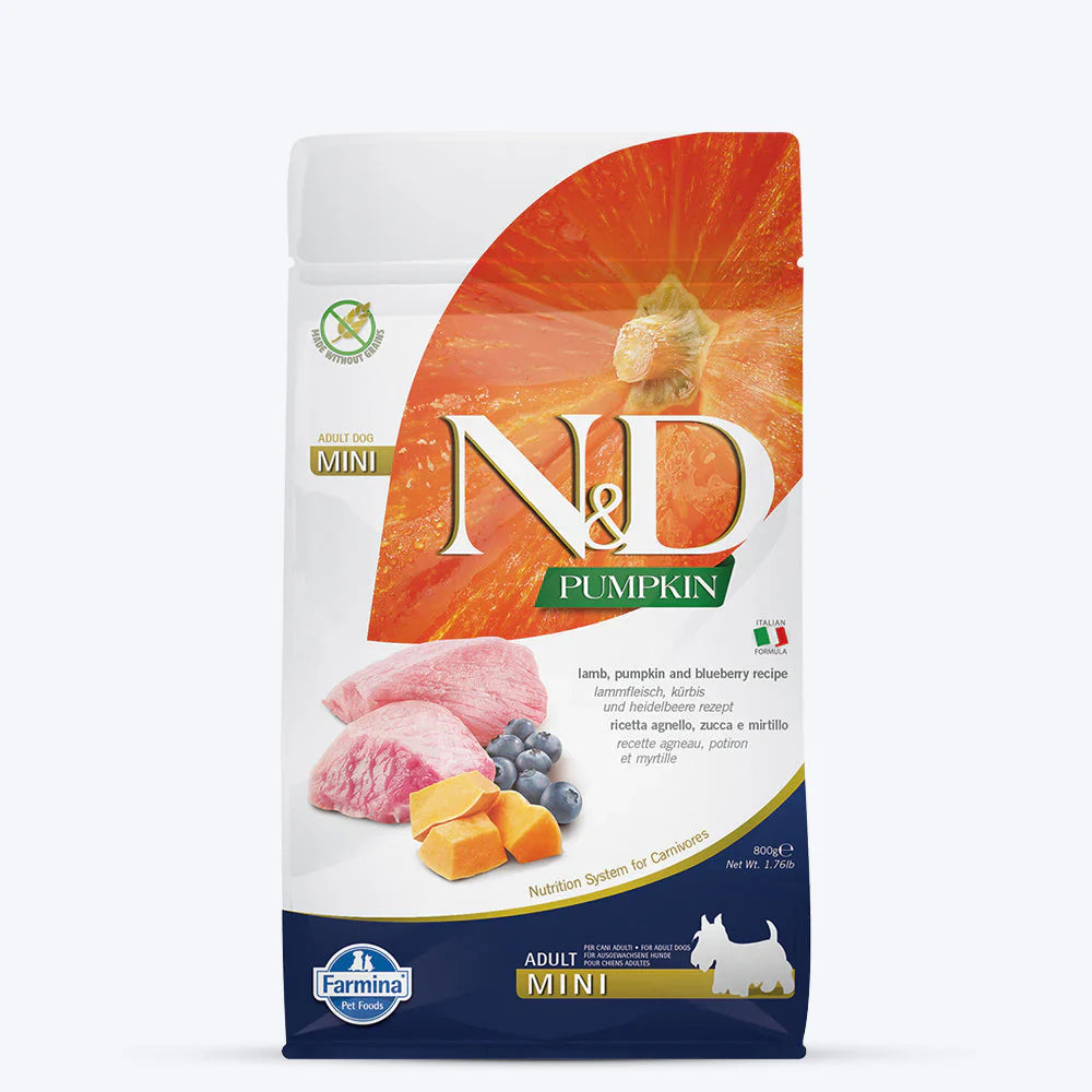 Farmina N&D Pumpkin Lamb & Blueberry Grain Free Mini Adult Dry Dog Food 2.5 Kg
