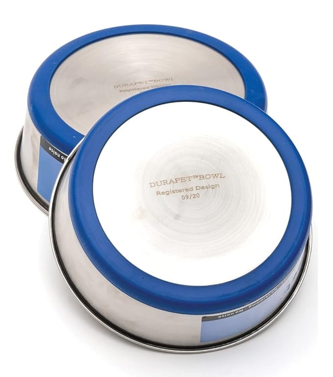 Durapet Bowl with Silicone Bonding for Dogs and Cats