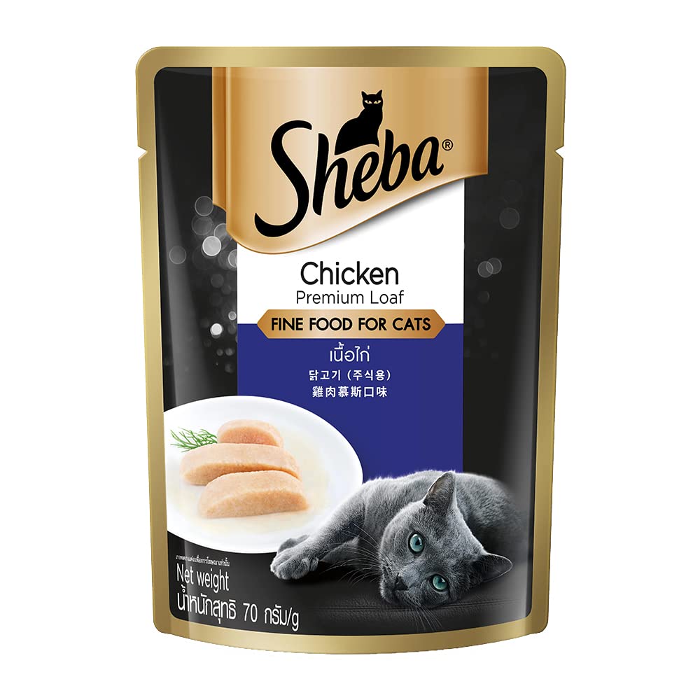 Sheba Rich Chicken Premium Loaf Adult Wet Cat Food - 70 gm Packs