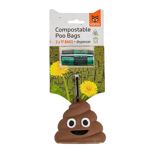 FOFOS Poop Bag Set | 34 Bags With 1 Dispenser